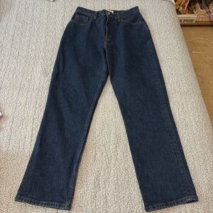 Abercrombie & Fitch Curve Love Indigo Straight Leg Jeans